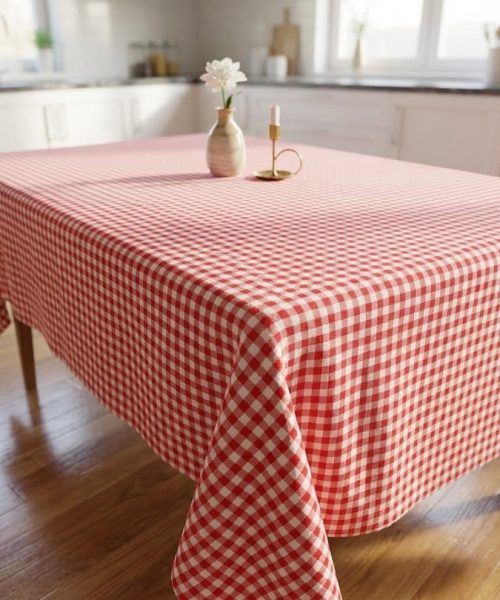 Kareli masa örtüsü